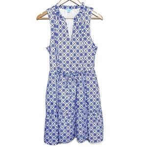 Draper James Blue and White Mini Dress